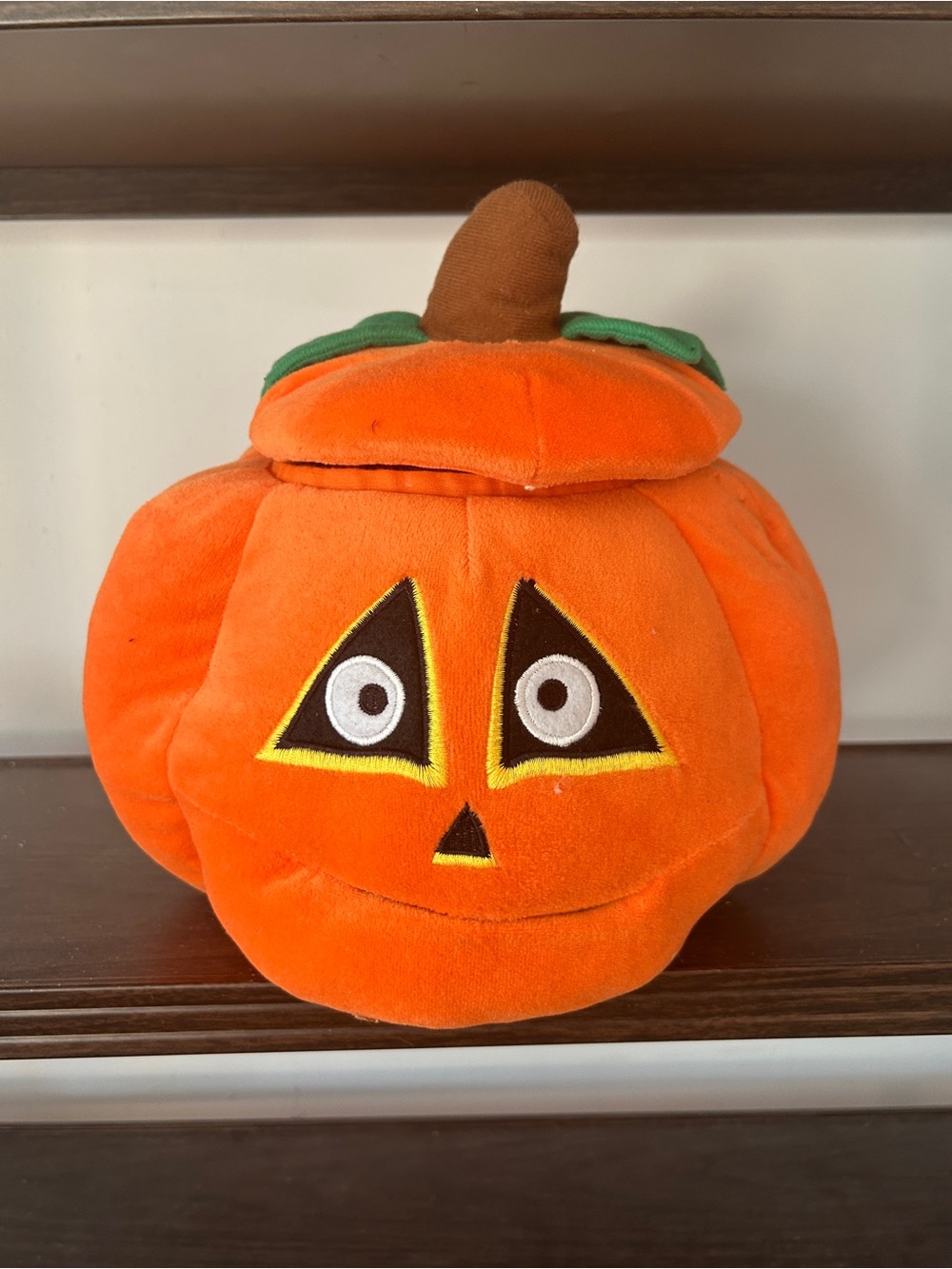 Halloween singing Jack-O -Lantern pumpkin plush lid mouth move